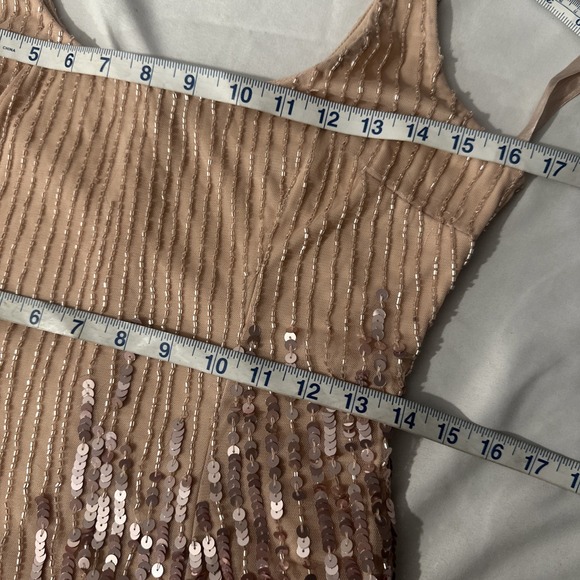 NWT Mac Duggal [ 6 ] 94195 Asymmetrical Scallop Hem Embellished Dress Rose J1867 - Picture 7 of 16